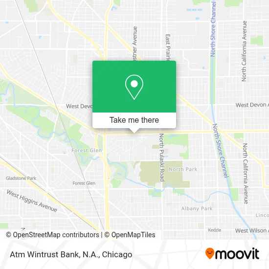 Atm Wintrust Bank, N.A. map