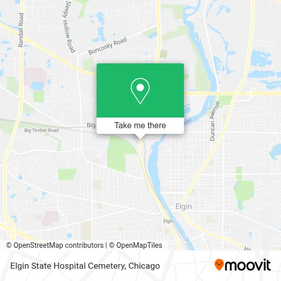Elgin State Hospital Cemetery map