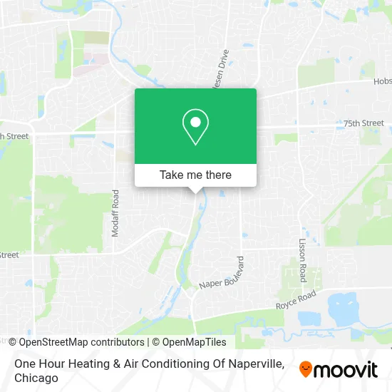 One Hour Heating & Air Conditioning Of Naperville map