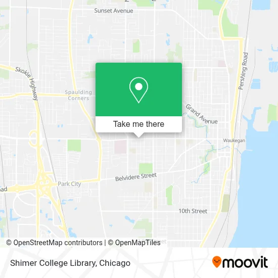 Shimer College Library map