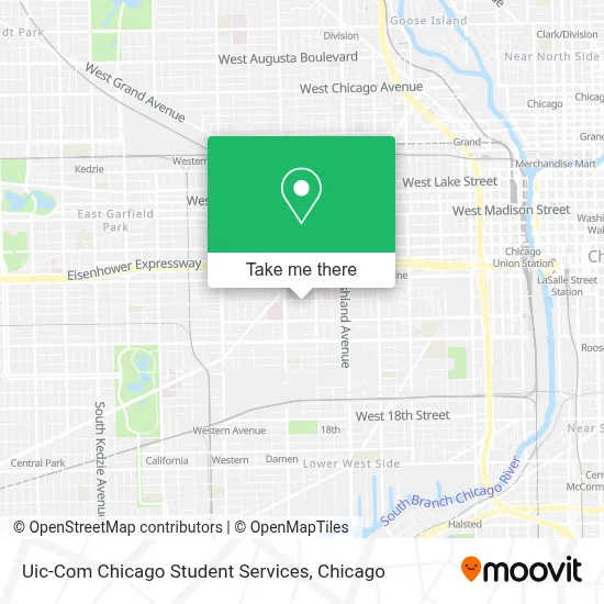 Uic-Com Chicago Student Services map