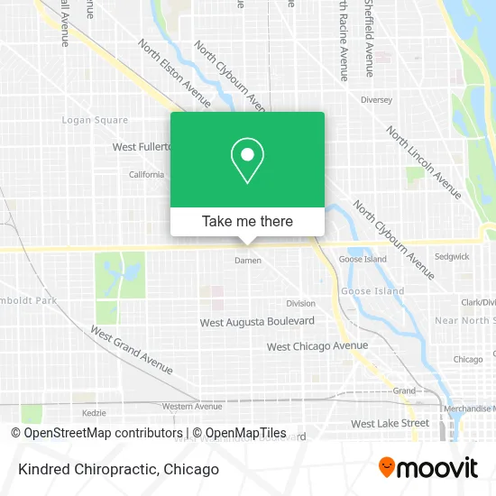 Kindred Chiropractic map