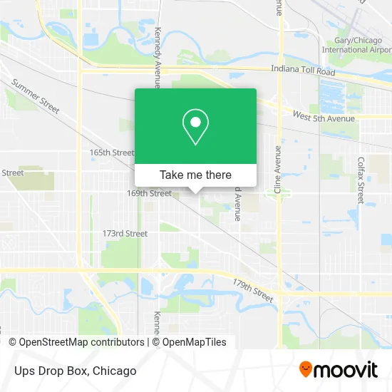 Ups Drop Box map