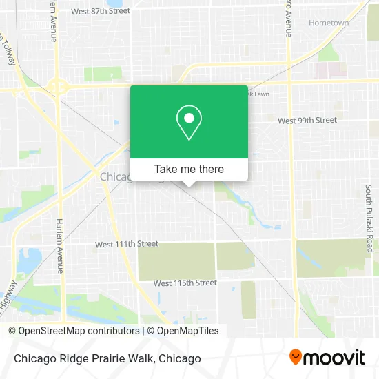 Chicago Ridge Prairie Walk map