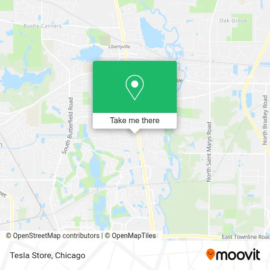 Tesla Store map