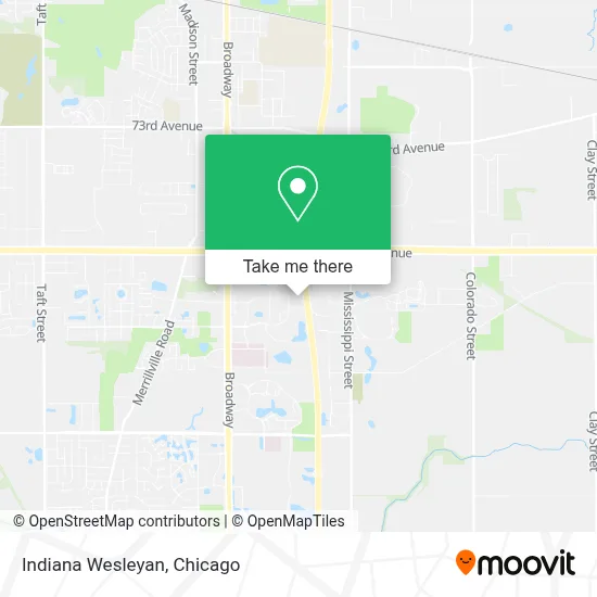 Indiana Wesleyan map