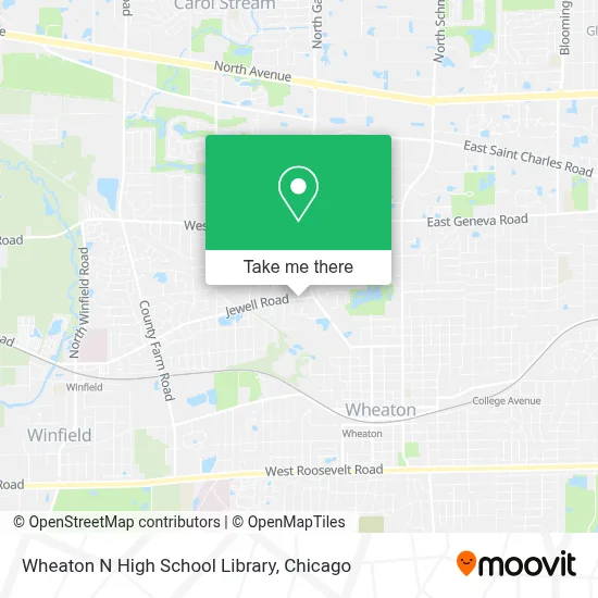 Wheaton N High School Library map