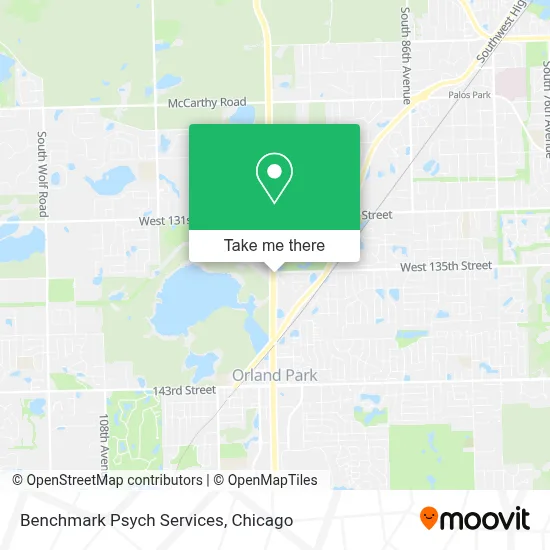 Benchmark Psych Services map