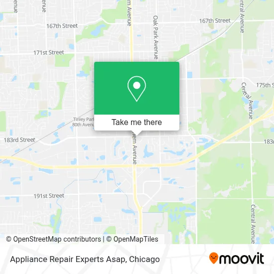 Appliance Repair Experts Asap map