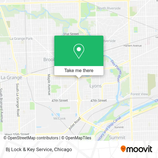 Bj Lock & Key Service map