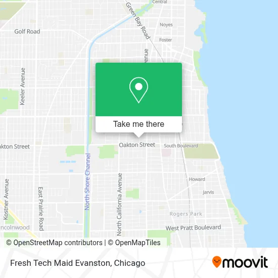 Fresh Tech Maid Evanston map