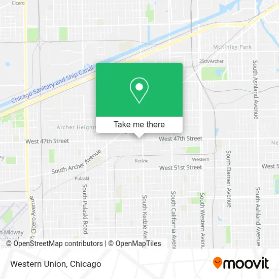 Western Union map