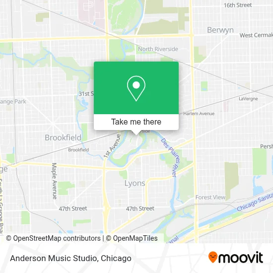 Anderson Music Studio map