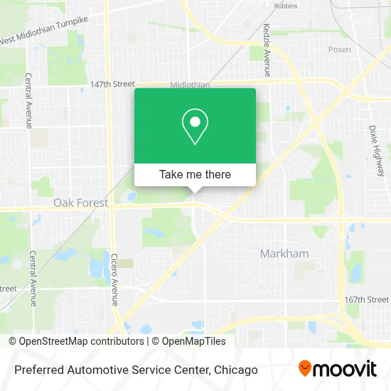 Preferred Automotive Service Center map