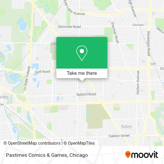Pastimes Comics & Games map