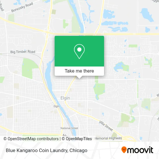 Blue Kangaroo Coin Laundry map
