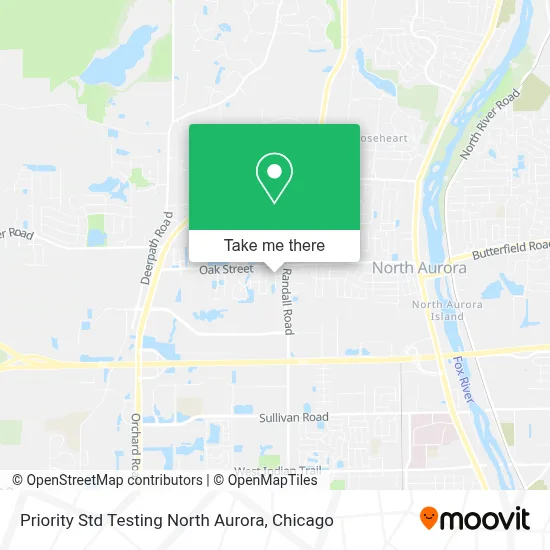 Priority Std Testing North Aurora map
