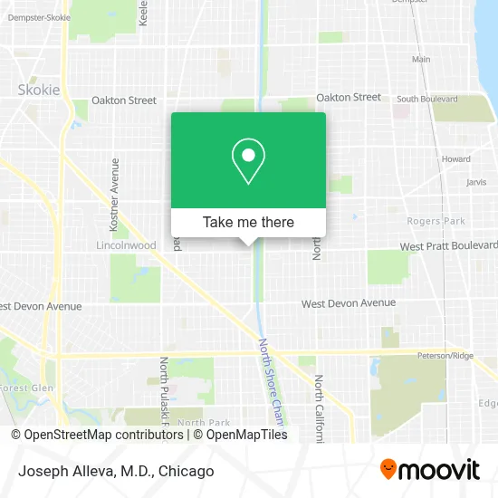 Joseph Alleva, M.D. map