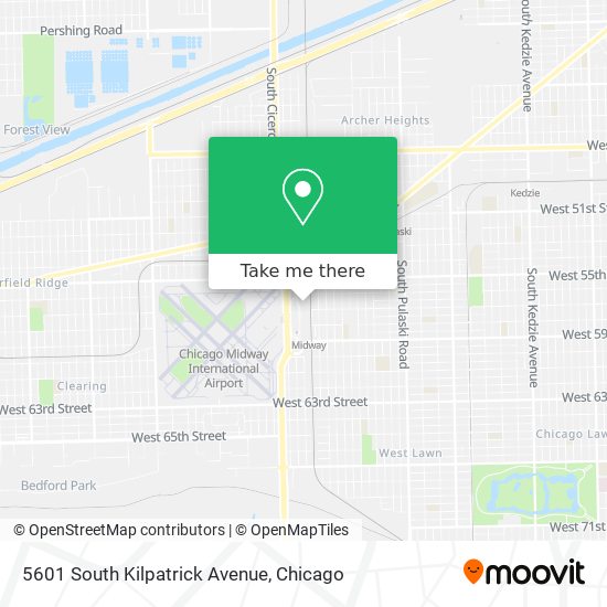 Mapa de 5601 South Kilpatrick Avenue