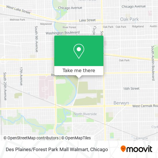 Des Plaines / Forest Park Mall Walmart map