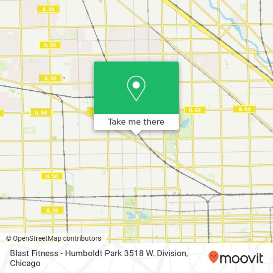 Blast Fitness - Humboldt Park 3518 W. Division map