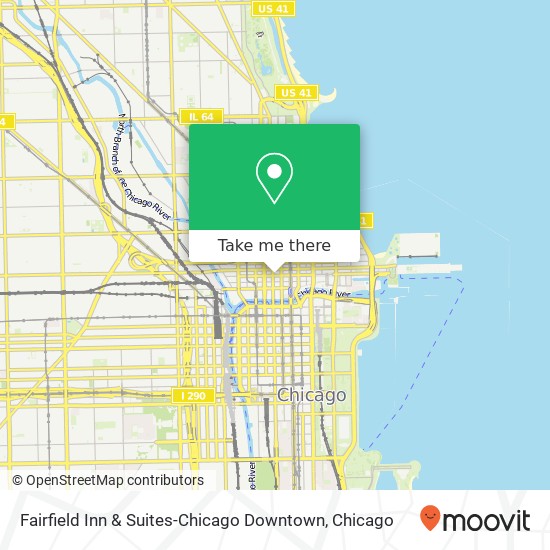 Mapa de Fairfield Inn & Suites-Chicago Downtown