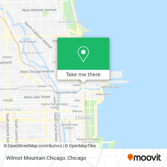 Wilmot Mountain Chicago map
