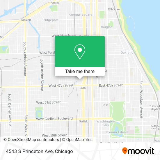 4543 S Princeton Ave map