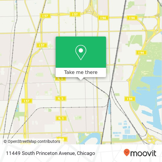 11449 South Princeton Avenue map