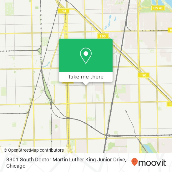 8301 South Doctor Martin Luther King Junior Drive map