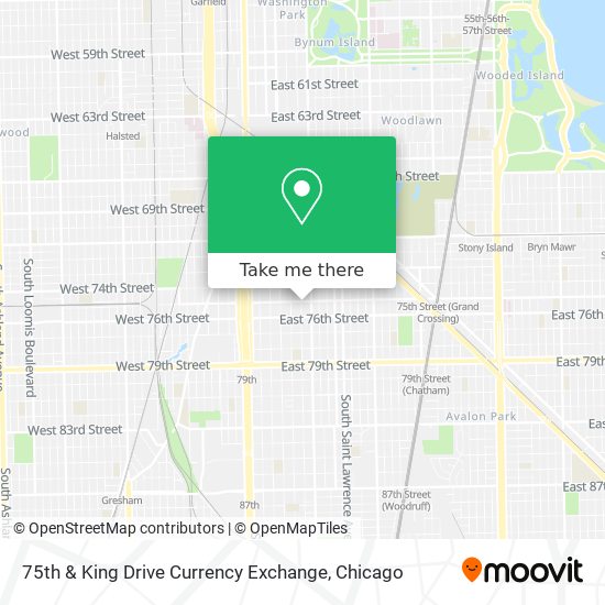 Mapa de 75th & King Drive Currency Exchange