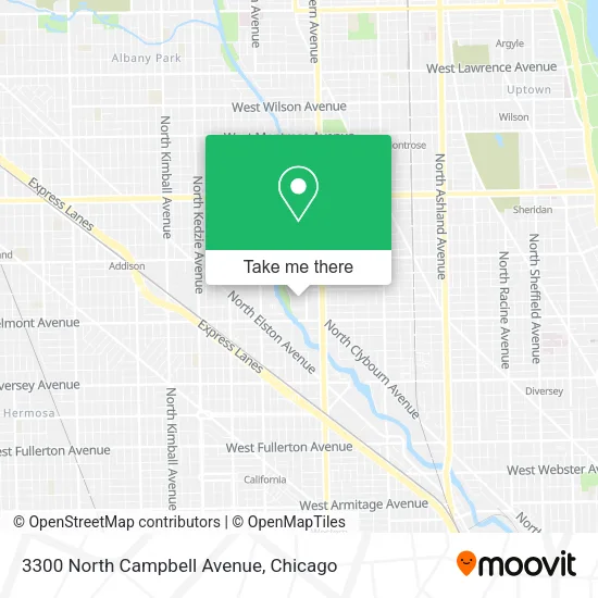 3300 North Campbell Avenue map