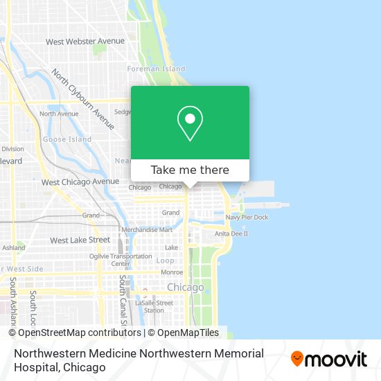 Mapa de Northwestern Medicine Northwestern Memorial Hospital