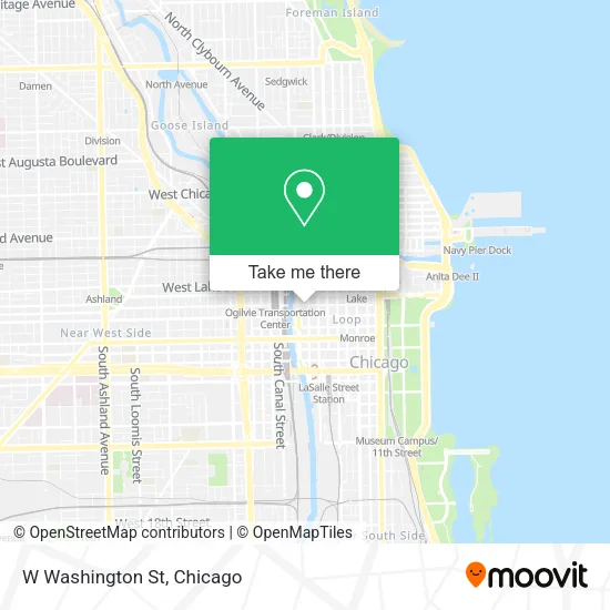 W Washington St map