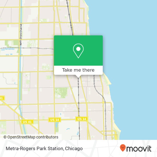 Metra-Rogers Park Station map
