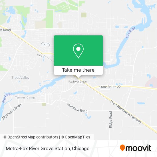 Metra-Fox River Grove Station map