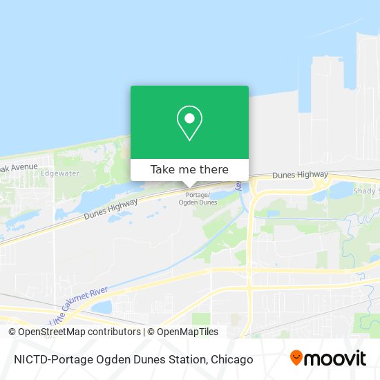 NICTD-Portage Ogden Dunes Station map