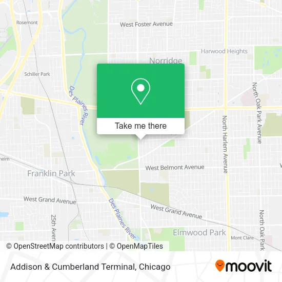 Addison & Cumberland Terminal map