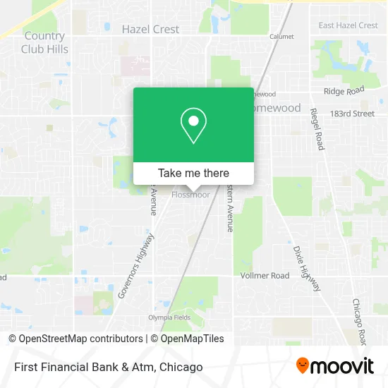 First Financial Bank & Atm map