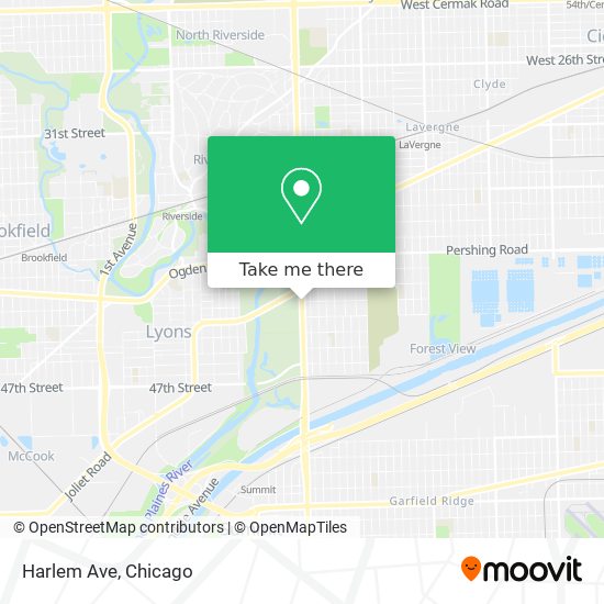 Harlem Ave map