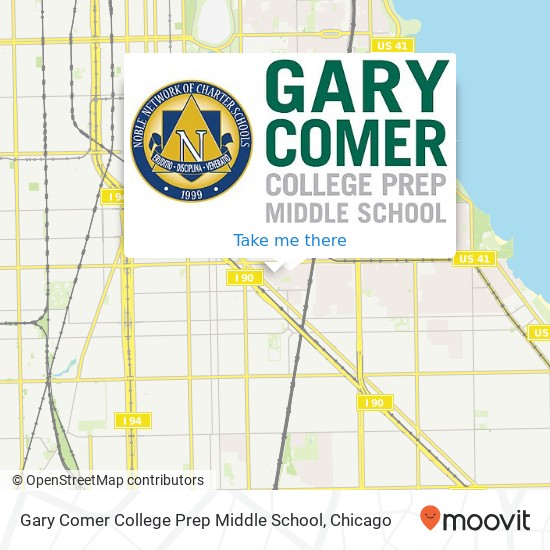 Gary Comer College Prep Middle School map