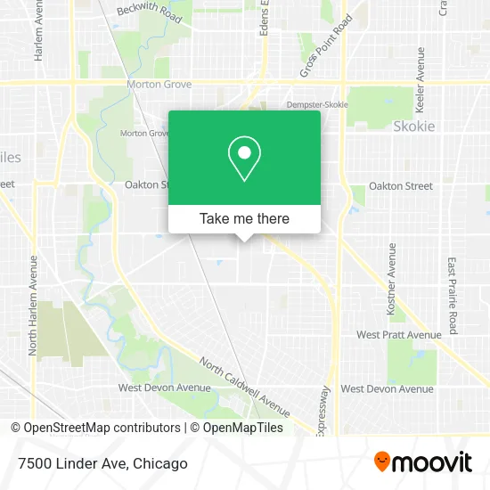 Mapa de 7500 Linder Ave