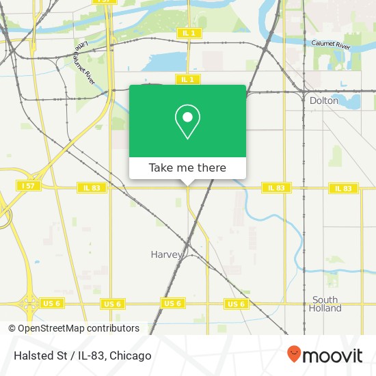 Mapa de Halsted St / IL-83