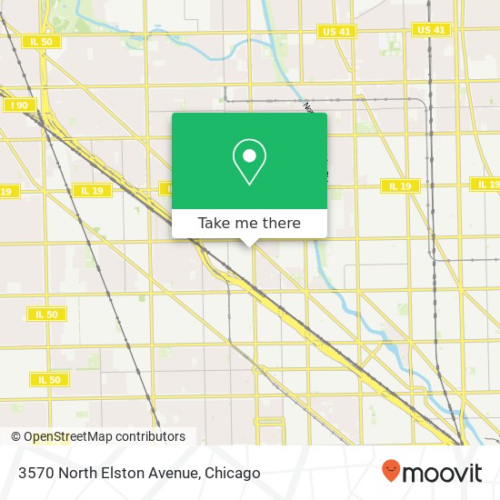 3570 North Elston Avenue map