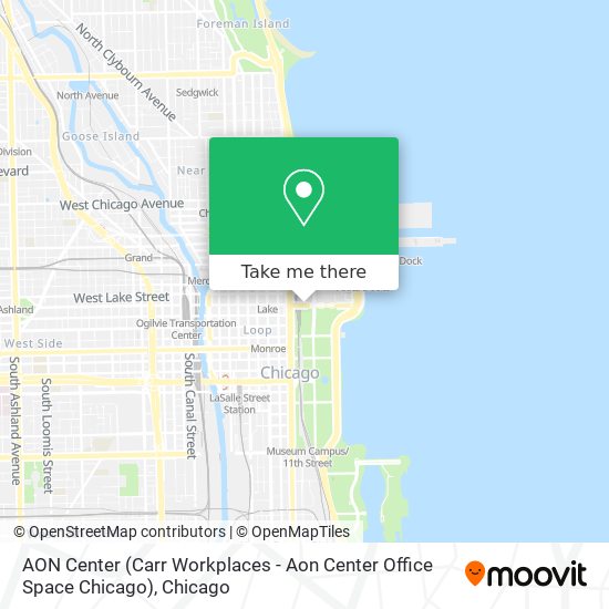 AON Center (Carr Workplaces - Aon Center Office Space Chicago) map