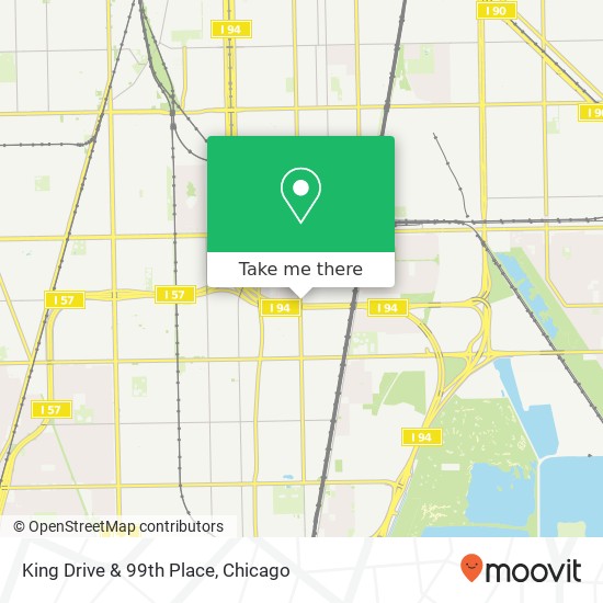 King Drive & 99th Place map