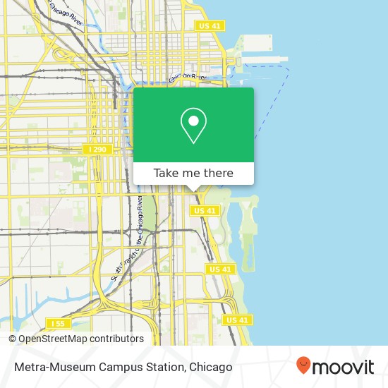 Metra-Museum Campus Station map