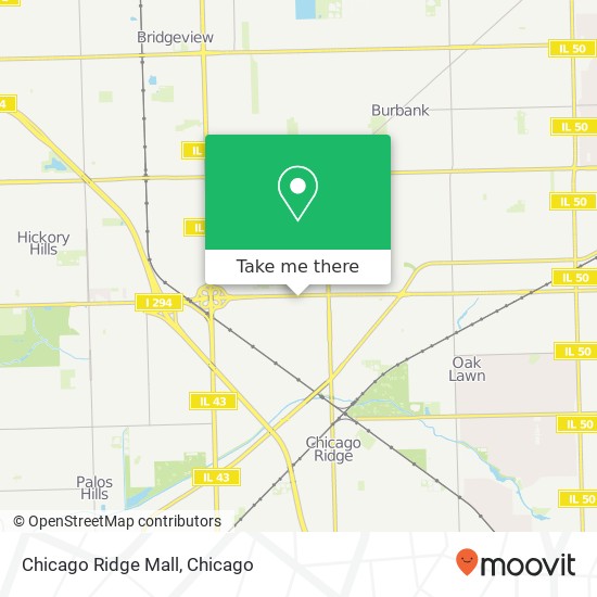 Chicago Ridge Mall map