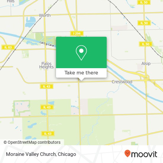 Moraine Valley Church map