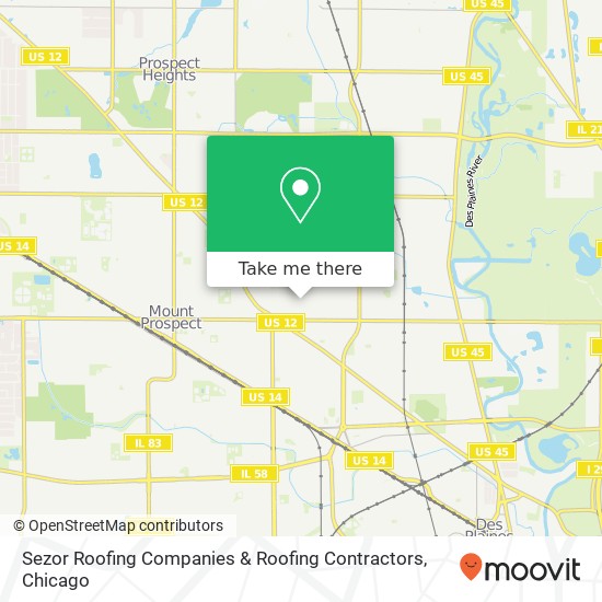 Sezor Roofing Companies & Roofing Contractors map